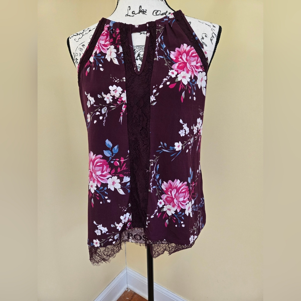 WHBM tank with lace accent.  Size S.